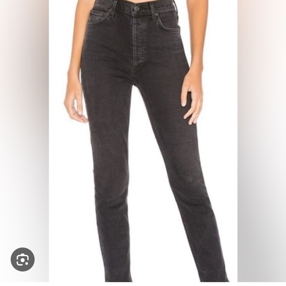 Agolde Nico Black High-Waisted Jeans